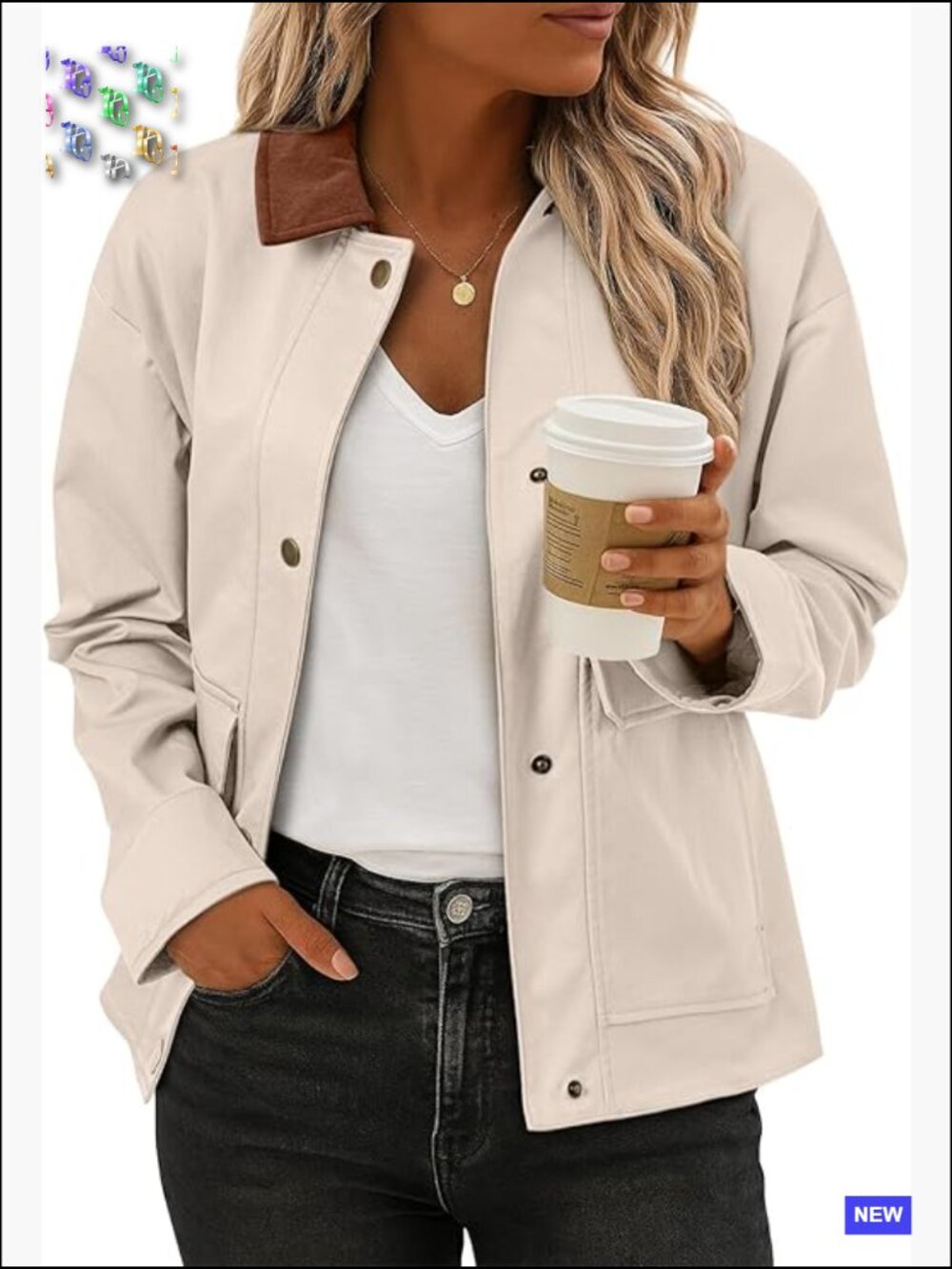 Lightweight Button Down Cropped Shacket With Pockets Fall Trend